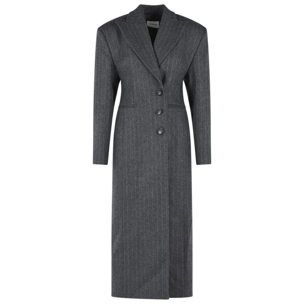 The Andamane 'Ottavia' Melange Grey Wool Blend Coat Women